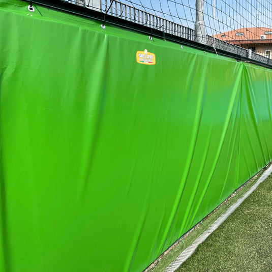Materassino imbottito gommapiuma per recinzione perimetrale a bordo campo da calcio e sportivo